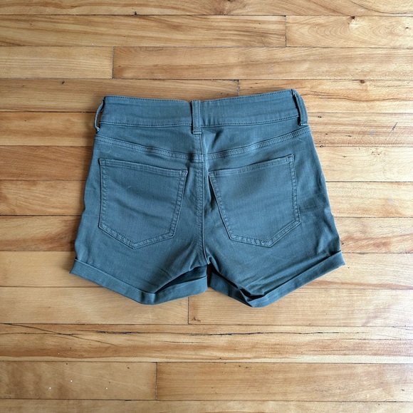 Army green/grey jean shorts by Sol - Picture 3 of 5